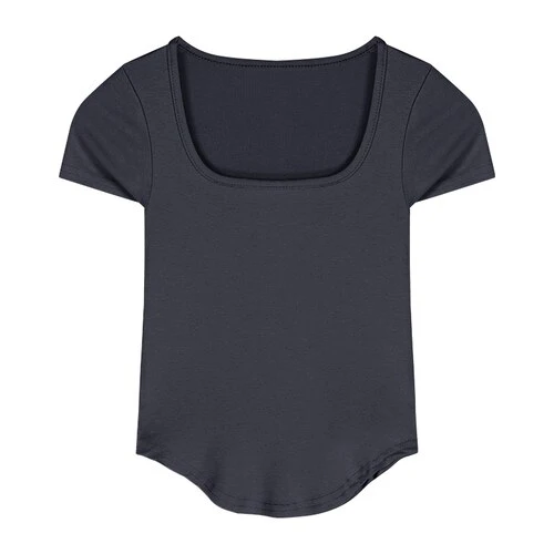 deanwangkt Color Slim Tshirt Short Sleeve Tees Women  Summer Y2k Crop Tops Female Korean Style Design Fashion Sexy Blouse Chic - Deanwangkt