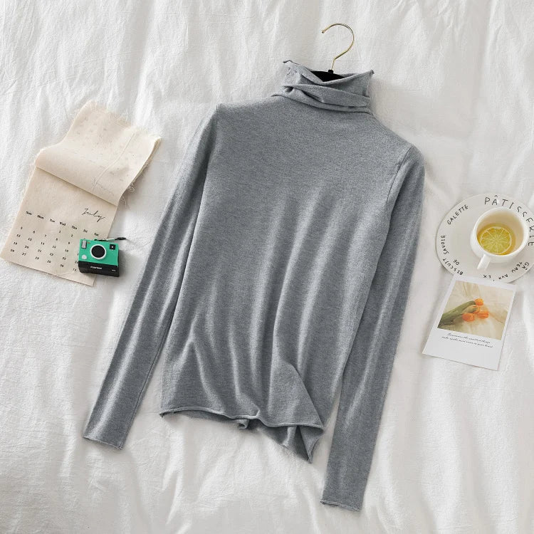 deanwangkt Turtleneck Women Sweaters Autumn Winter Sweater Knitted Pullover Long Sleeve Woman Sweaters Tops Soft Jumper Pull Femme - Deanwangkt