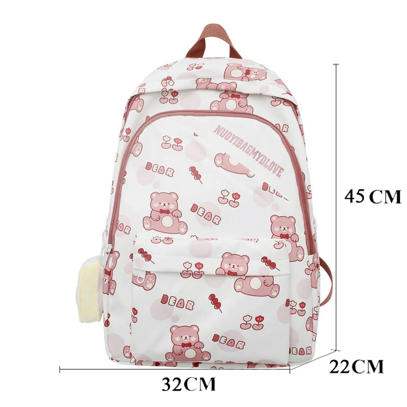 BACK TO SCHOOL   New Fashion Ladies Travel Backpack Kawaii Printing Mochila for College Laptop Bag High school Cute Bookbag Waterproof - Deanwangkt