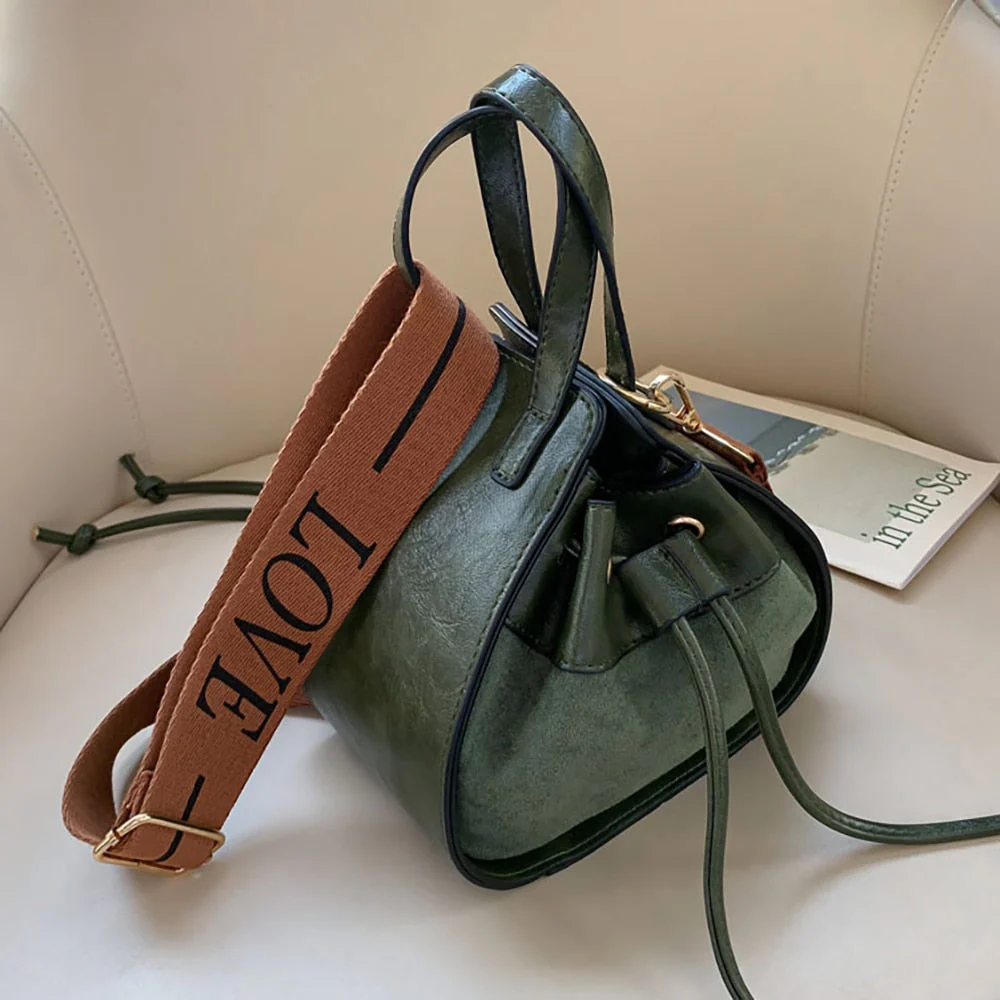 deanwangkt  Women's Bucket Bags Female Shoulder Casual Leather For Designer  Brand Handbags Lady Pu Crossbody Drawstring Bag Purse - Deanwangkt