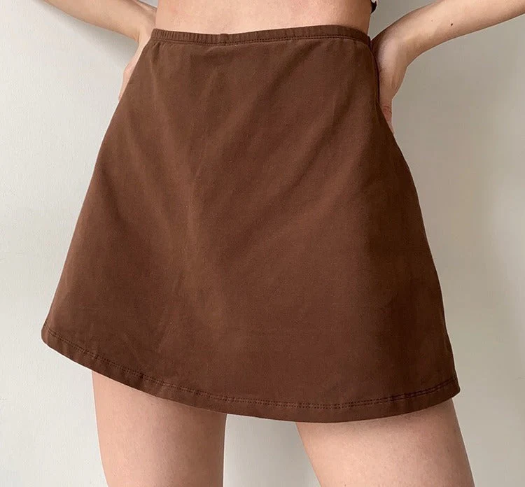 deanwangkt - Timeless Retro Brown Skirt ~ HANDMADE - Deanwangkt