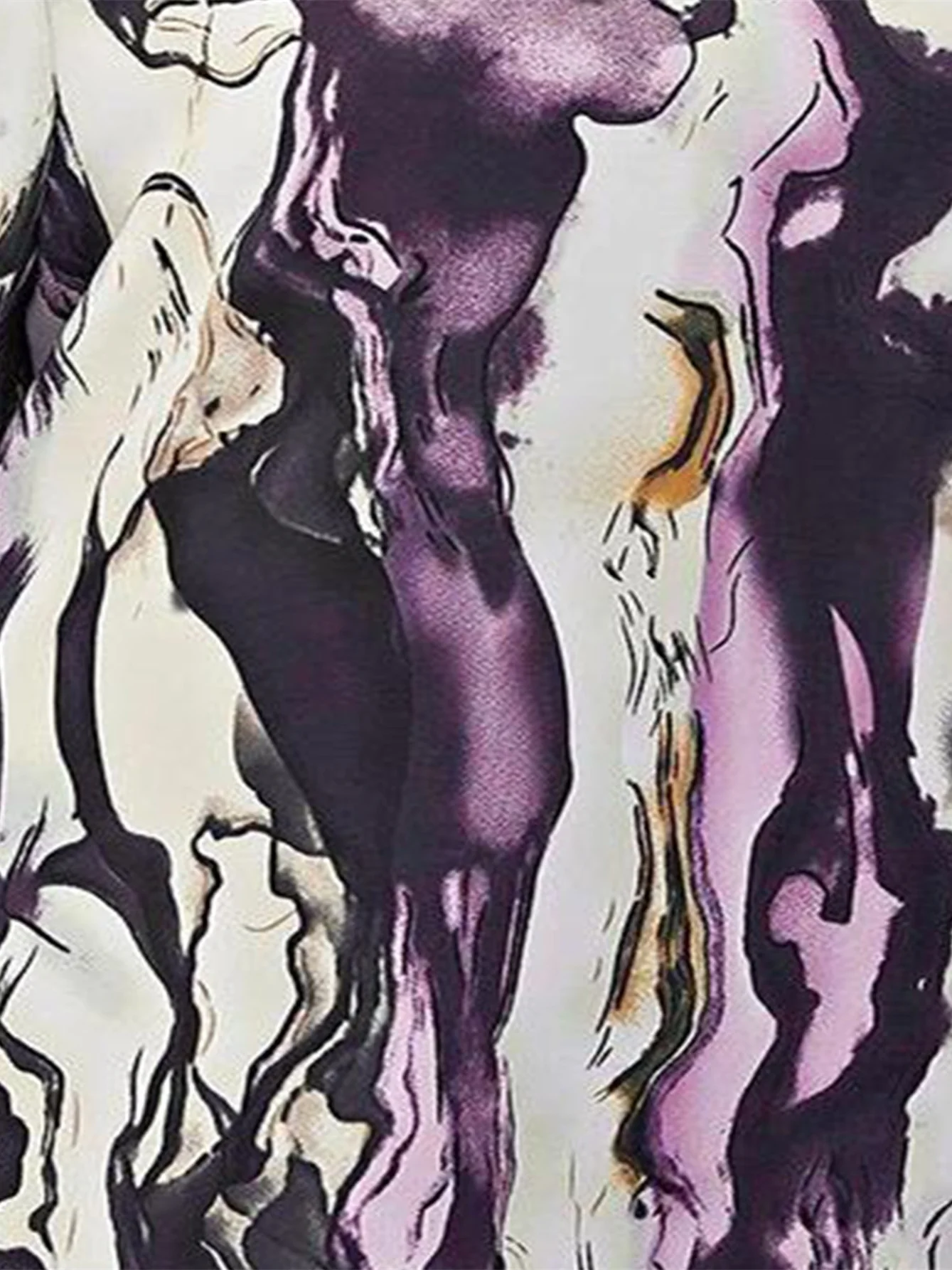 Women's Plus Size Chiffon Graphic Print High Low Hem Shirt, Retro Style Crew Neck Geometric-pattern Top - Deanwangkt