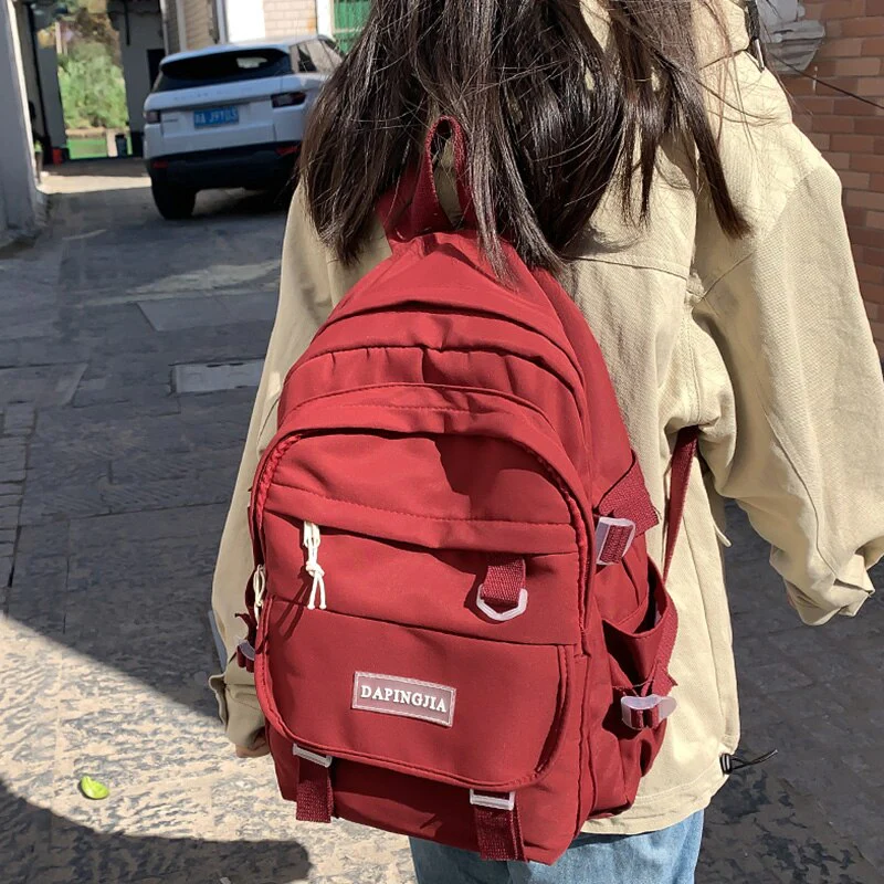 Cool Female Waterproof White College Backpack Trendy Lady Laptop Backpack Book Girl Travel Student Bag Fashion Women School Bags - Deanwangkt