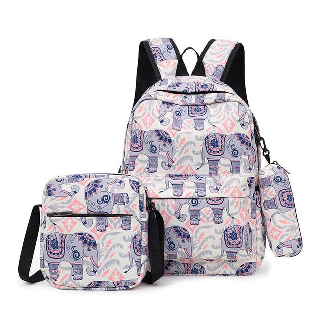 deanwangkt 3pcs/set Printing School Bags Backpacks Schoolbag Fashion Kids Lovely Backpack For Children Girls School bag Student Mochila sac - Deanwangkt