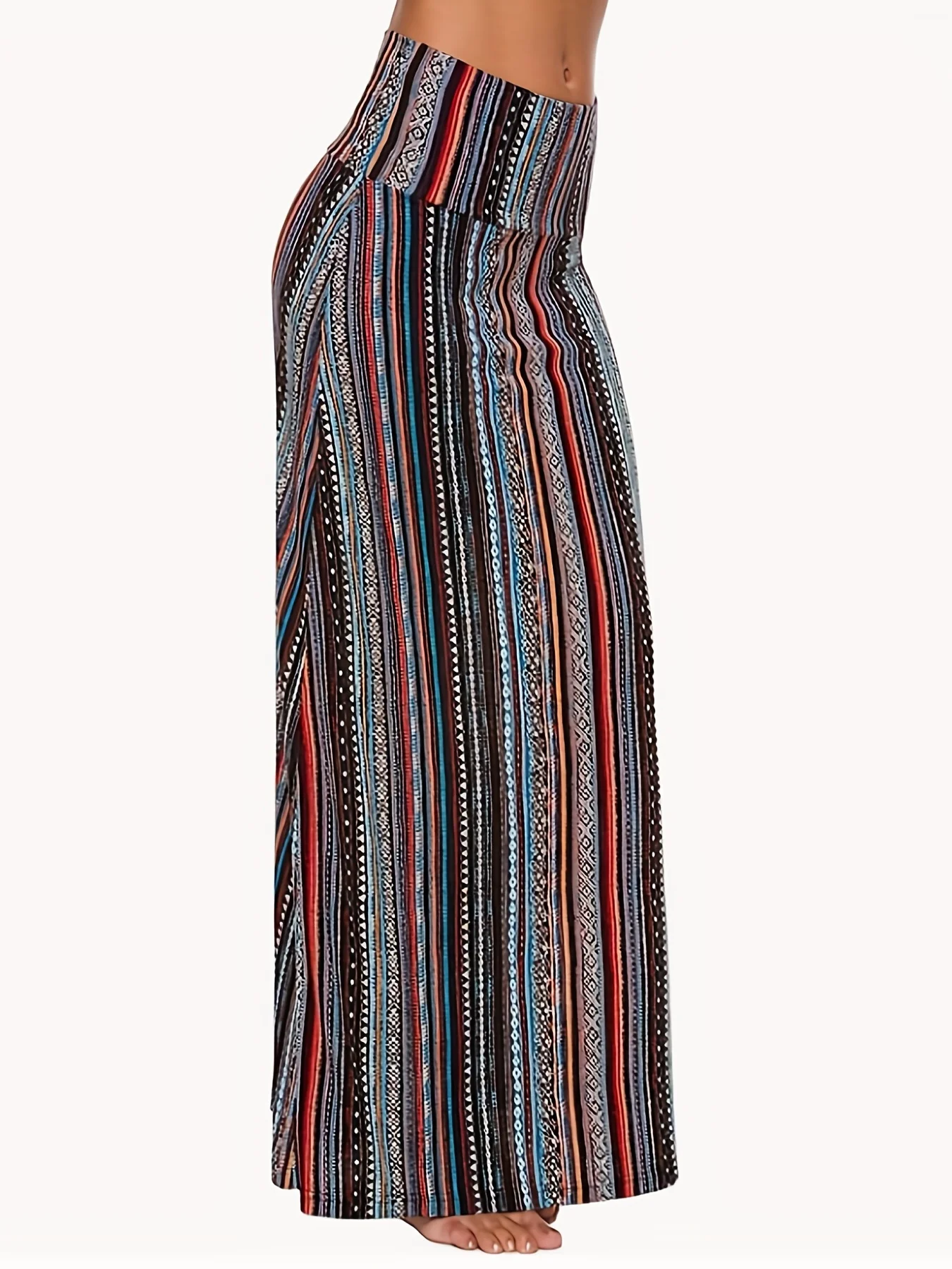 deanwangkt-1 All Over Print High Waist Skirt, Casual Maxi Skirt For Spring & Fall, Women's Clothing - Deanwangkt