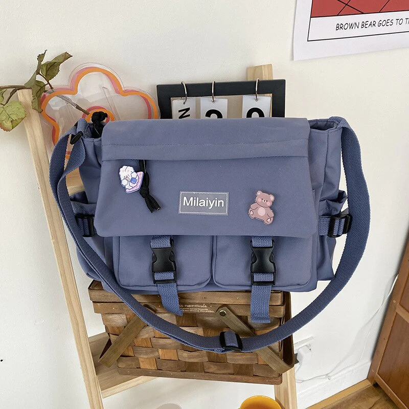 deanwangkt  New Student Fashion Bag Women Nylon Bag Crossbody Bags For Women Multipockets Messenger Bag Book Bags School Bags Shoulder Bag - Deanwangkt