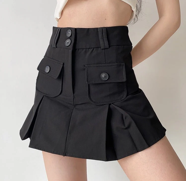 deanwangkt - Raquelle Pleated Pocket Skirt - Deanwangkt
