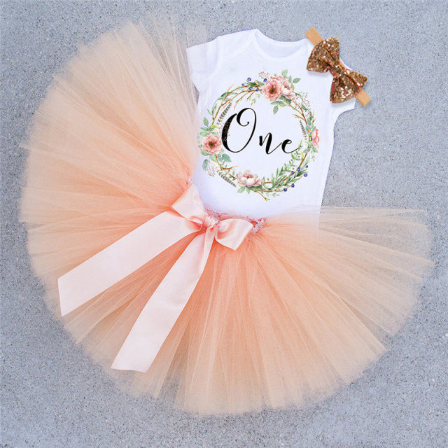 deanwangkt My Little Baby Girl First 1st Birthday Party Dress Cute Pink Tutu Cake Outfits Infant Dresses Baby Girls Baptism Clothes 0-12M - Deanwangkt