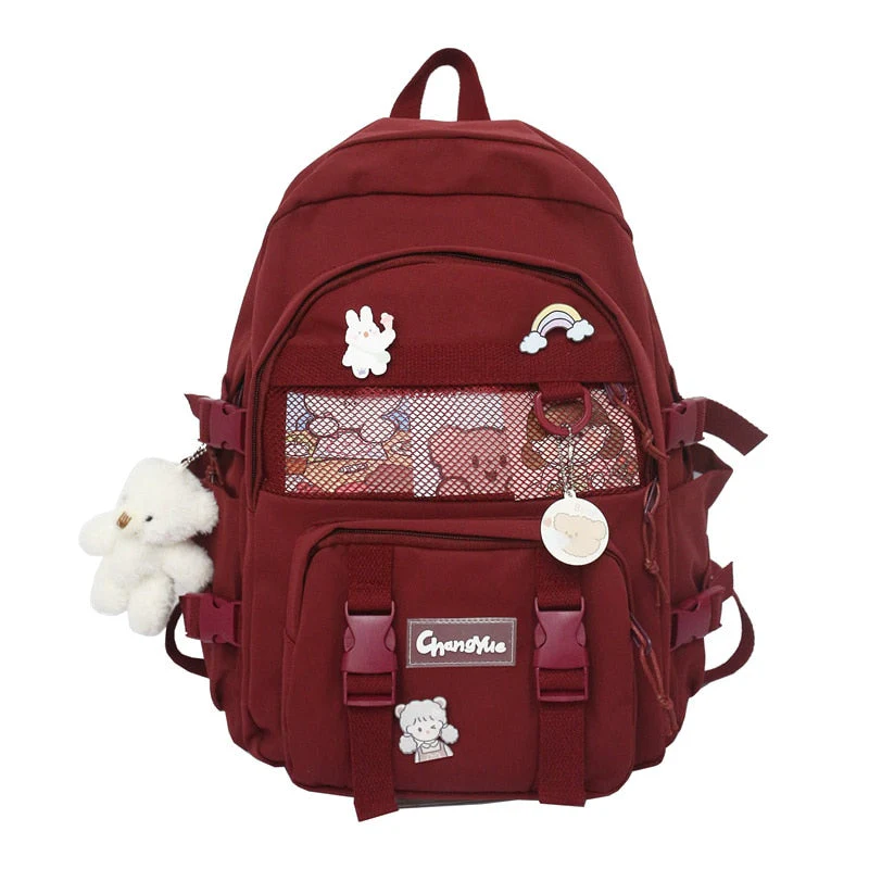 BACK TO SCHOOL    Fashion Lovers Rucksack Women Backpack Kawaii Bookbag for Teenage Schoolbag Laptop Mochila Female Travel Shoulder Bag - Deanwangkt