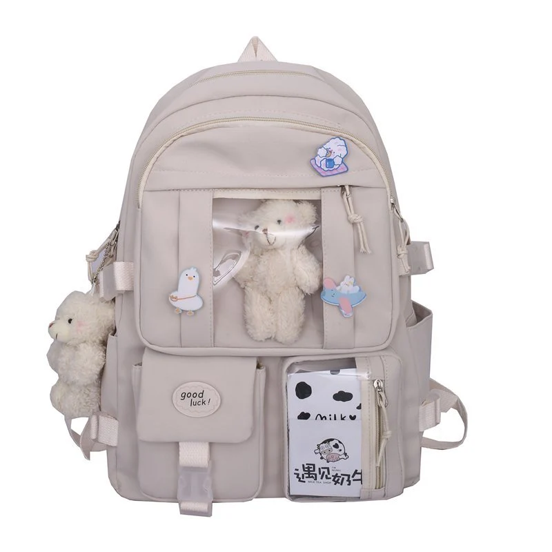 deanwangkt High School Girls Backpack High Capacity School Bags For Teenage Girls Multi Pockets Kawaii Backpack Women Harajuku Cute Mochila - Deanwangkt