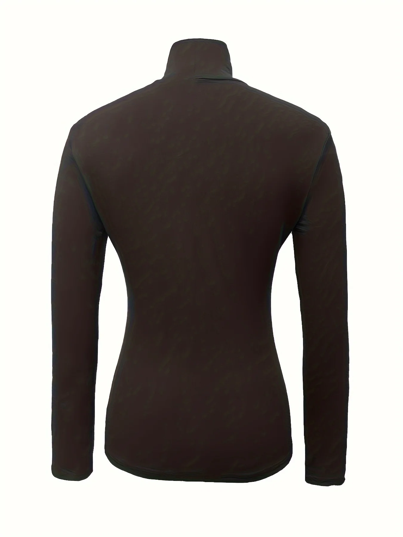 Abstract Print Turtleneck T-Shirt, Casual Long Sleeve Top For Spring & Fall, Women's Clothing - Deanwangkt