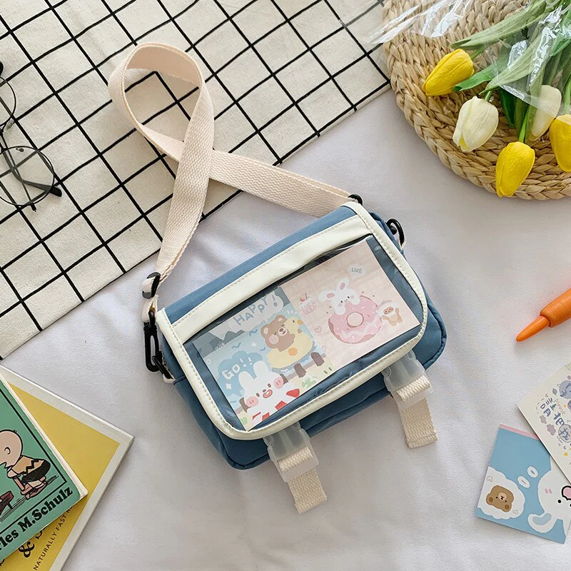 deanwangkt  Japanese Style Small Bag Women Transparent Pockets New Summer Fashion Nylon Bag Crossbody Bags Women Shoulder Bag Bolsa Feminina - Deanwangkt