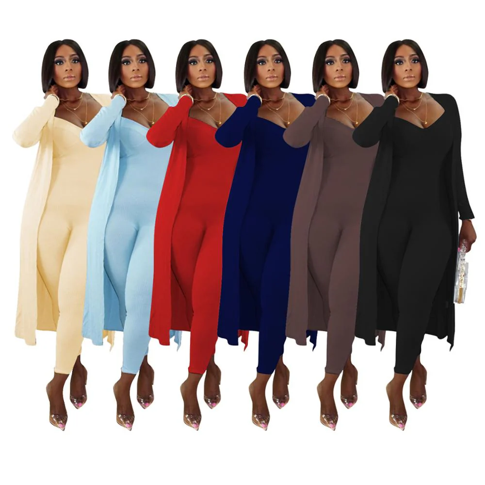 deanwangkt two piece set women 2 piece set women outfits long sleeve cardigans jumpsuit fall clothes for female 2 pieces sets outfits - Deanwangkt
