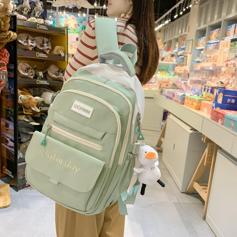 BACK TO COLLEGE  Cute Girl Fashion Bookbag for Teen Waterproof Backpack High School Kawaii College Laptop Rucksack Women Travel Mochila - Deanwangkt