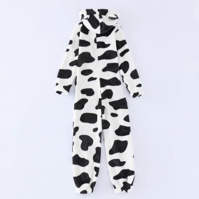 Winter Warm Pyjamas Women Onesies Fluffy Fleece Jumpsuits Sleepwear Overall Plus Size Hood Sets Pajamas For Women Adult - Deanwangkt