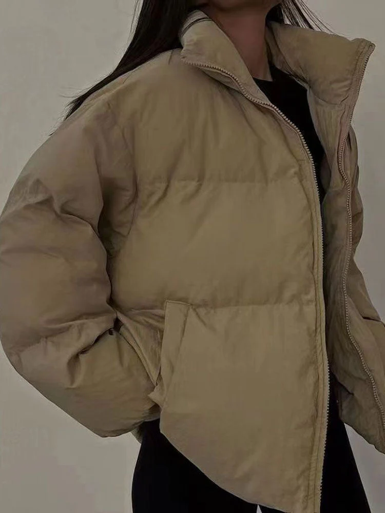 deanwangkt Winter Zipper Casual Y2K Clothes Loose Over Sized Jackets For Women  Korean Fashion Streetwear Pocket Warm Coats - Deanwangkt