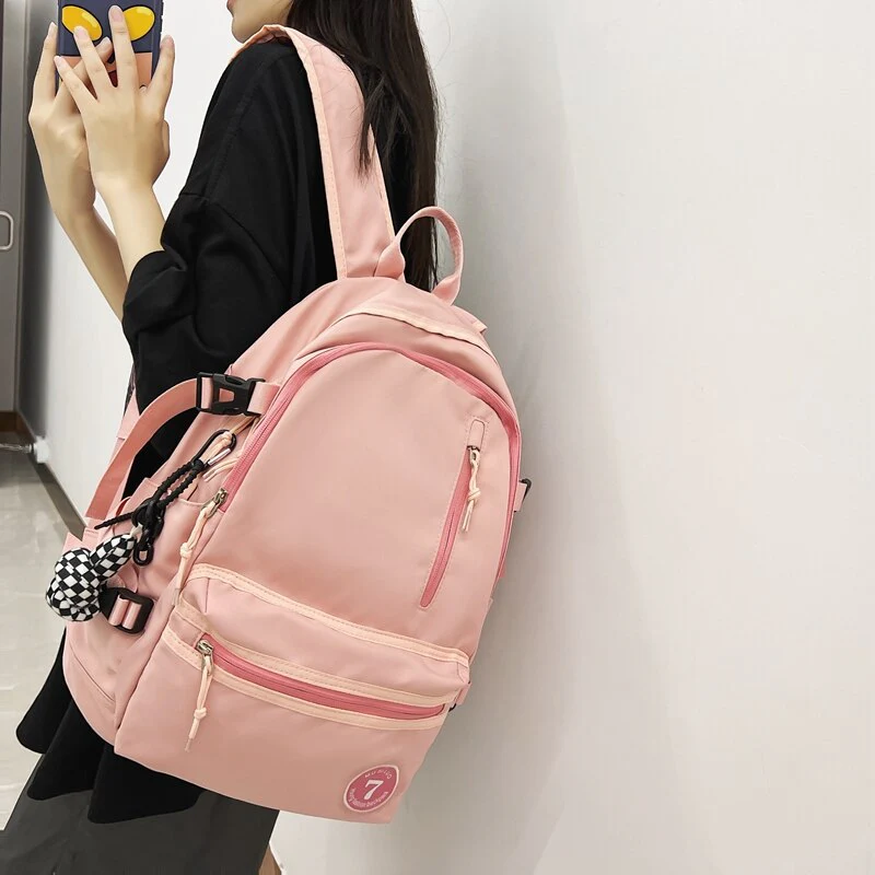 Fashion Women College Backpack For Teenage Girl Travel Mochila Female School Bag Children Men Black Laptop Backpack Rucksack - Deanwangkt
