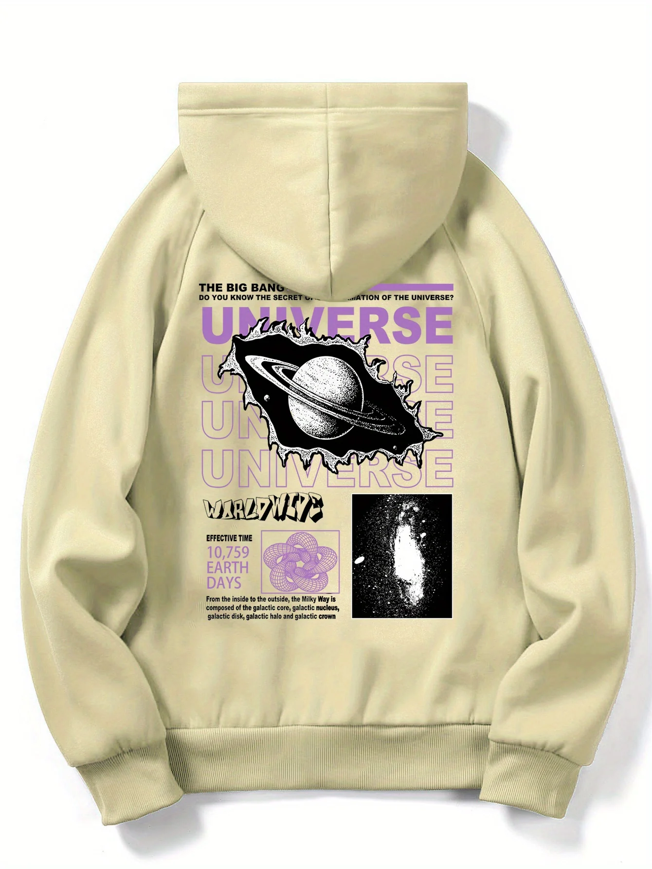 deanwangkt-1 Fleece Hoodies Street Casual Sports And Fashionable With Kangaroo Pocket Men's Long Sleeve Universe Print Sweatshirt,Suitable For Outdoor Sports,For Autumn And Winter, Fashionable And Versatile, Can Be Paired With Hip-hop Necklace - Deanwangkt