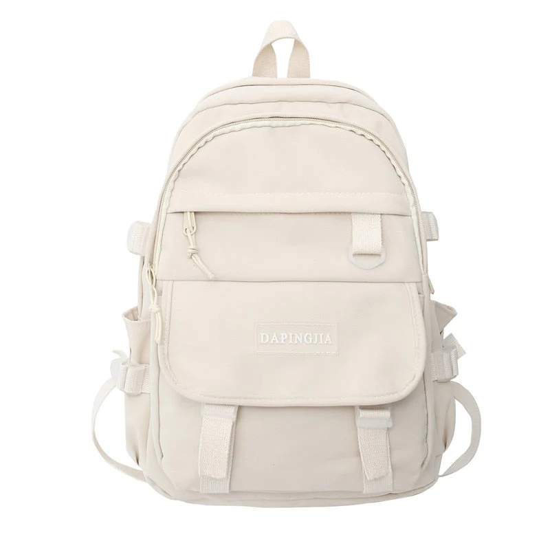 Cool Female Waterproof White College Backpack Trendy Lady Laptop Backpack Book Girl Travel Student Bag Fashion Women School Bags - Deanwangkt