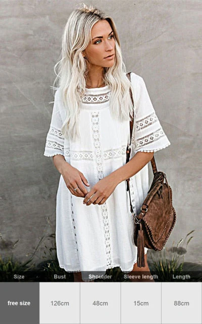 Sexy New Shirt Beach Up White Beach Dress Loose Blouse Tunic Pocket Long Sleeve Swimsuit Cover Up Casual Beachwear - Deanwangkt