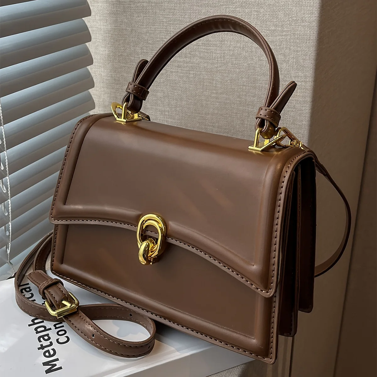 deanwangkt Mini Vintage Crossbody Bag, Retro PU Shoulder Bag, Women's Fashion Handbag & Purse - Deanwangkt