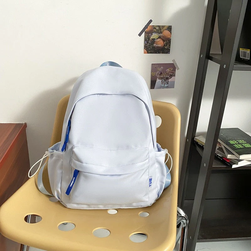 deanwangkt  Women Mochila Fashion Cute Girls Bookbag for Schoolbag Summer Teens Student Backpack Laptop Rucksack Solid Travel Bag - Deanwangkt