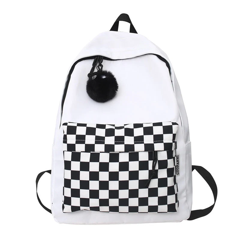 BACK TO SCHOOL  Fashion Girls Plaid Backpack Waterproof Leisure Shoulder Bag Women Laptop Mochila Bookbag Travel Rucksack for Female - Deanwangkt