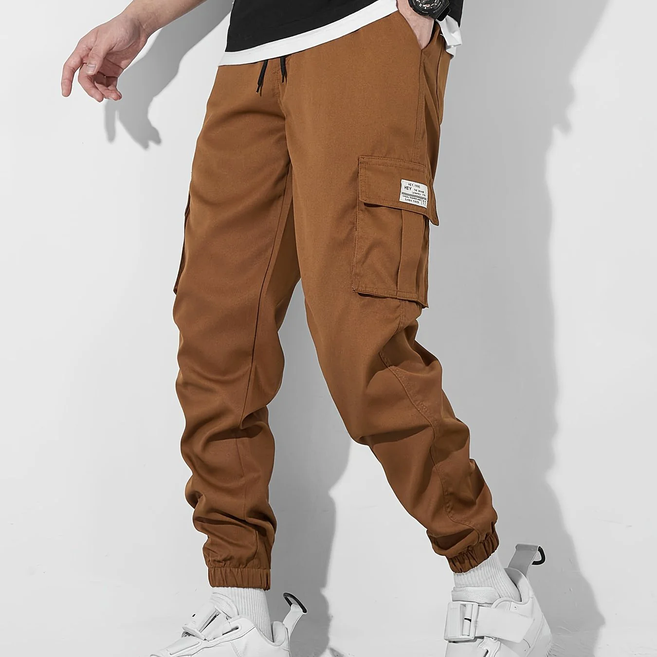 deanwangkt Classic Design Multi Flap Pockets Cargo Pants, Men's Casual Techwear Drawstring Cargo Pants Hip Hop Joggers For Autumn Summer Outdoor - Deanwangkt