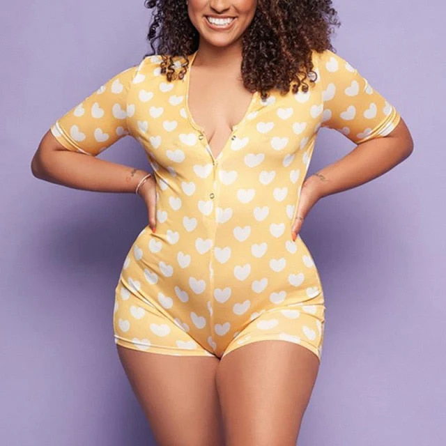 deanwangkt Women Sexy Sleepwear Cute Cartoon Print Short Set Pajamas Spicy Pepper Sweet Short Sleeve T Shirts Shorts Summer Pijama - Deanwangkt