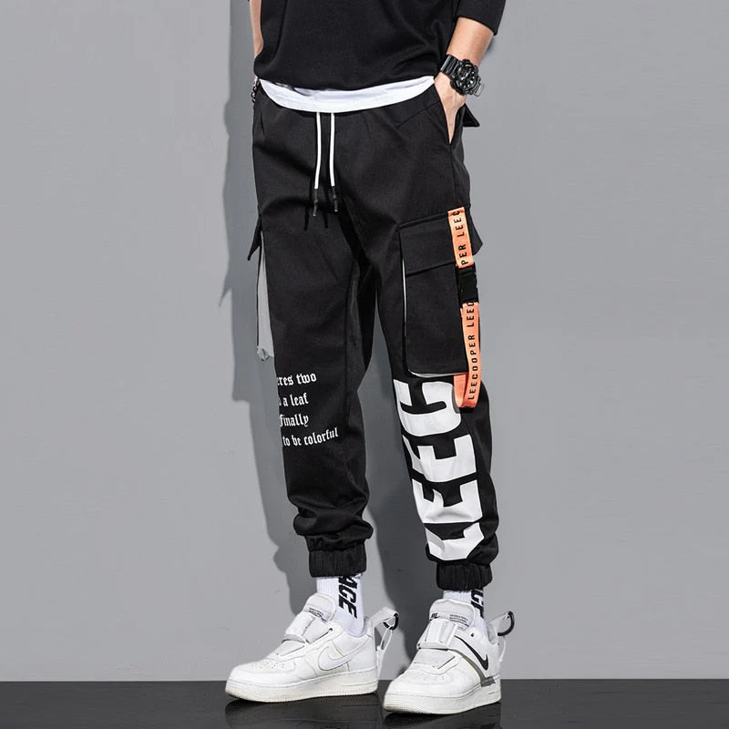 DEANWANGKT Mens Vintage Hip Hop Style Baggy Jeans Hip Hop Cargo Pants Men Streetwear Cotton Joggers Fashion Sweatpants Male Casual Harem Trousers Summer Harajuku Pants Men Women - Deanwangkt
