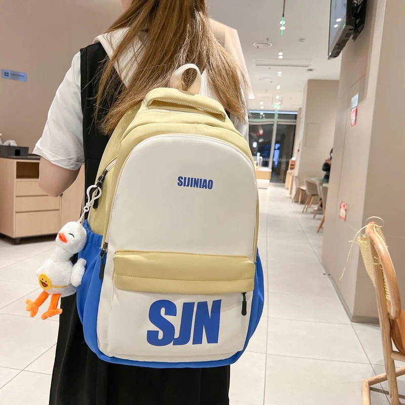 BACK TO COLLEGE   Fashion Girls High-capacity Schoolbag for High School Nylon Waterproof Backpack Women Travel Mochila Laptop Rucksack - Deanwangkt