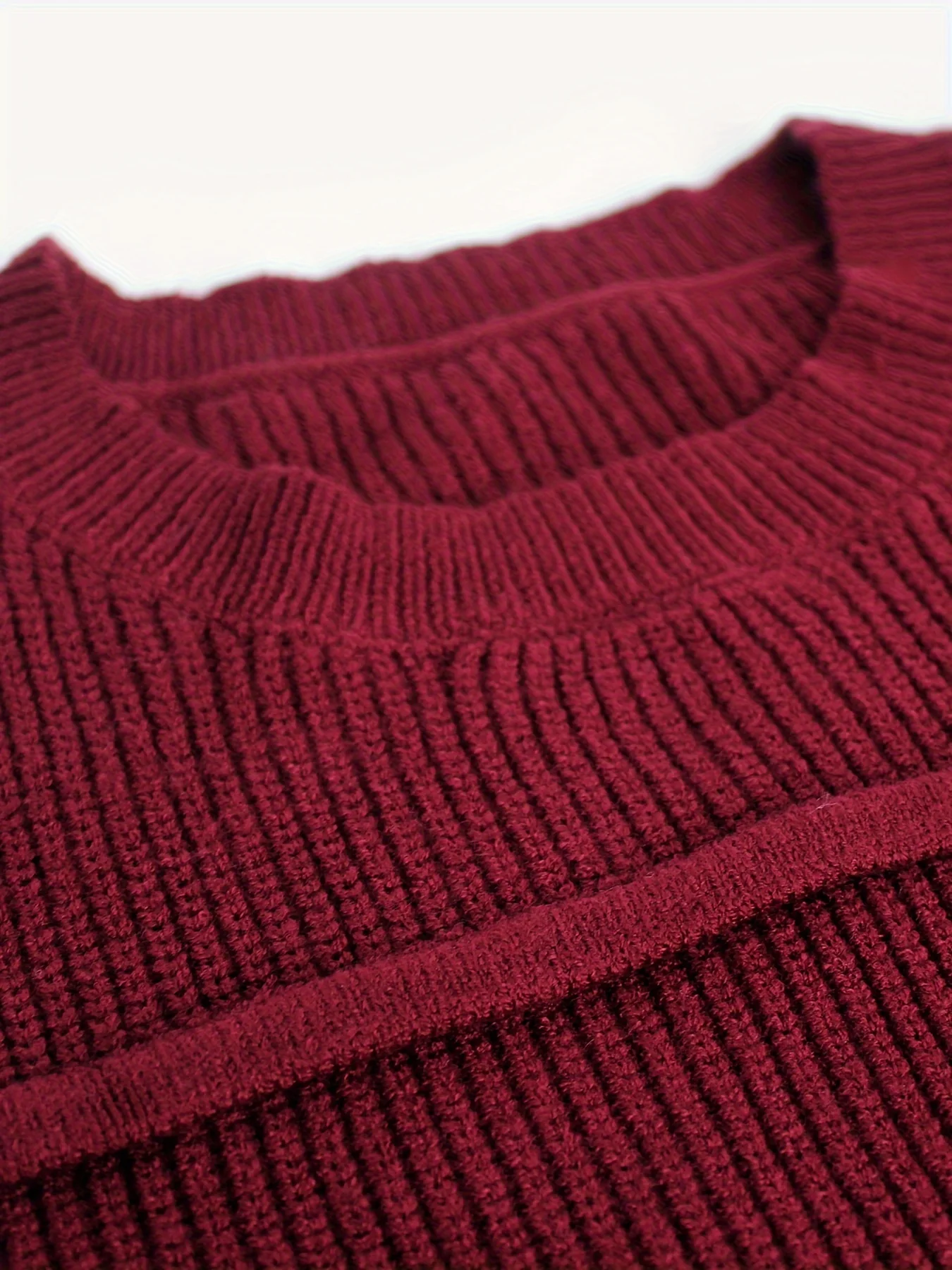 deanwangkt Cold Shoulder Solid Knit Sweater, Elegant Crew Neck Long Sleeve Sweater, Women's Clothing - Deanwangkt