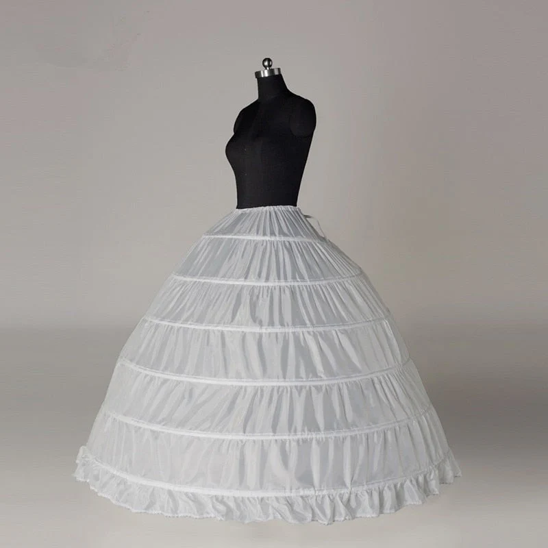 In Stock  White  6 Hoops Petticoats Bustle for Ball Gown Wedding Dresses Underskirt Bridal Accessories Bridal Crinolines - Deanwangkt