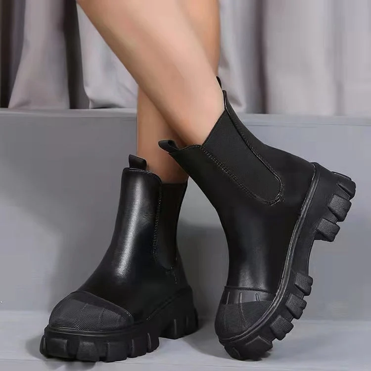 DEANWANGKT Fashion Winter Women Shoes Thick-Soled Women Boots Thicken Waterproof Platform Women's High Heel Shoes Botas Zapatillas Mujer - Deanwangkt