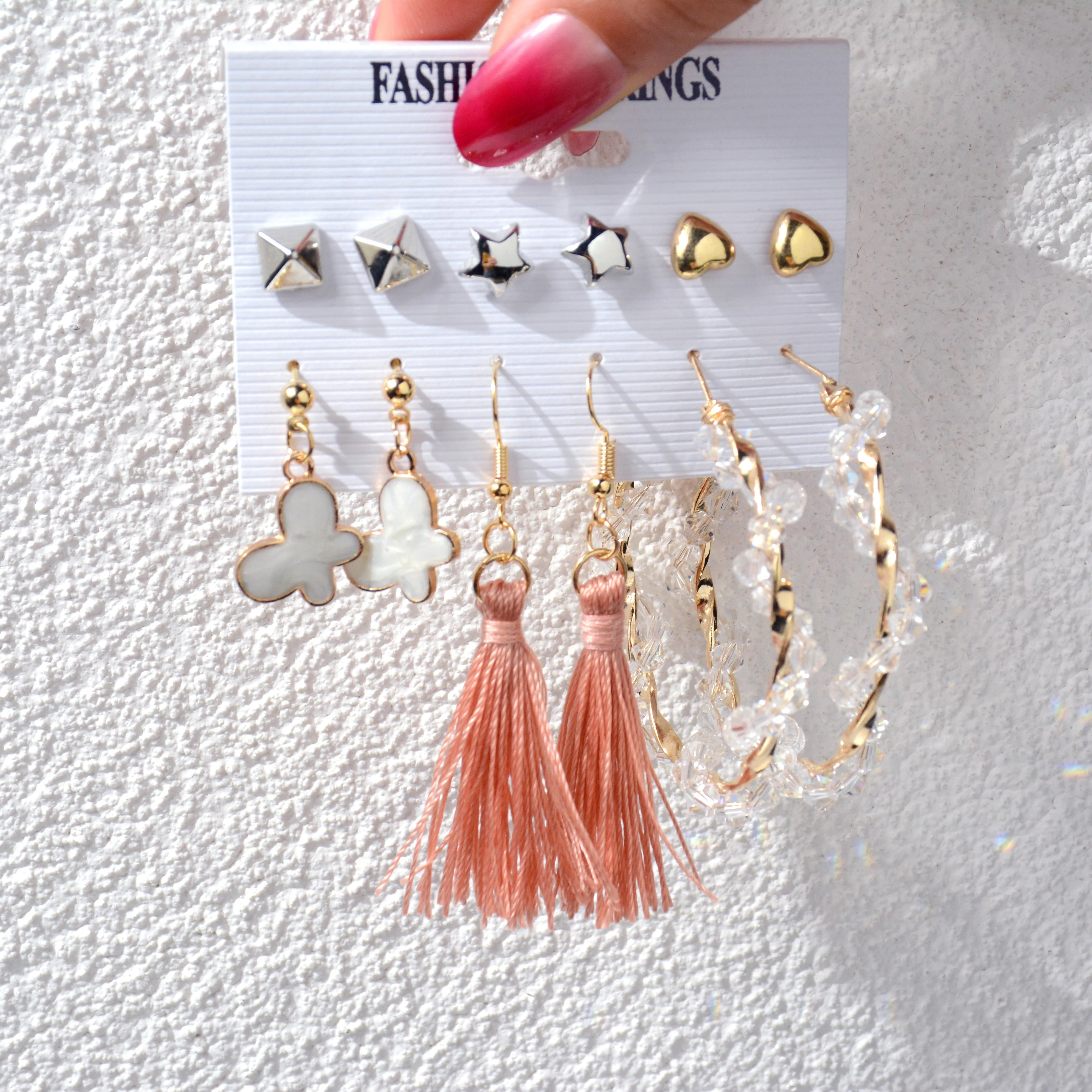 DEANWANGKT 23 Styles Women Earring Set Fashion Jewelry Gold Metal Big Hoop Dangle Drop Earing Butterfly Tassel Geometric Punk Brincos Femme - Deanwangkt