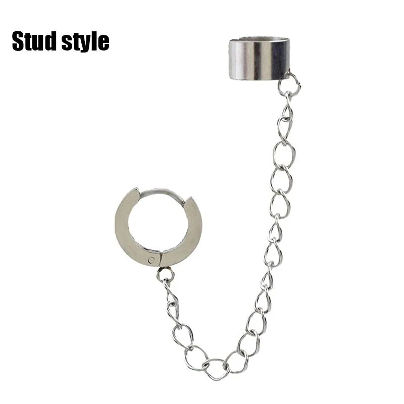 deanwangkt  Women Girls Punk One-piece Earrings Butterfly Cross Pendant Tassel Clip Earrings Ear Studs Alloy Dangle Earring Jewelry Gift - Deanwangkt