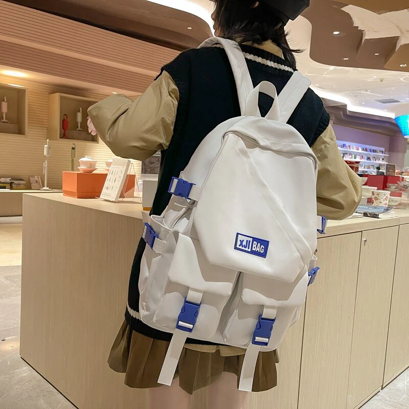 Back to school  Fashion Multi Pockets Men Backpack Black Laptop Mochila Student Bookbag Girl School Bag Lovers Travel Rucksack Women - Deanwangkt