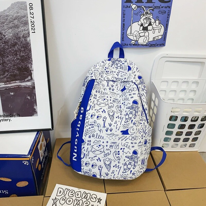 Back to school  Fashion Large Bookbag for Girls Boys Schoolbag High Capacity Teenagers Backpack Laptop Rucksack Women Travel Mochila - Deanwangkt