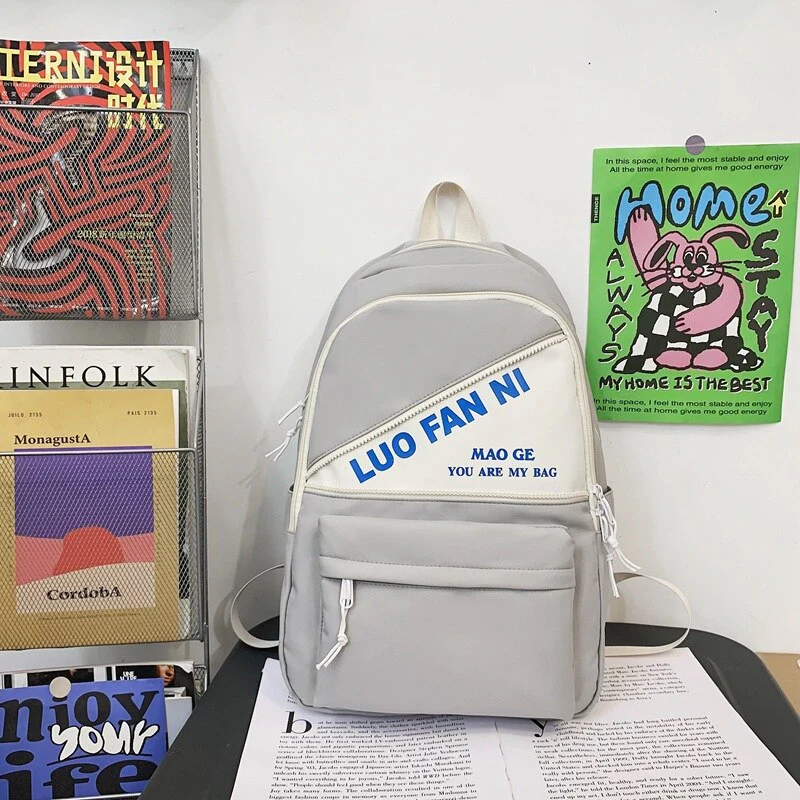 BACK TO COLLEGE   Men Fashion Backpack Lovers Schoolbag for Girls Boys Rucksack Women Shoulder Bag High School Bookbag Travel Mochila - Deanwangkt