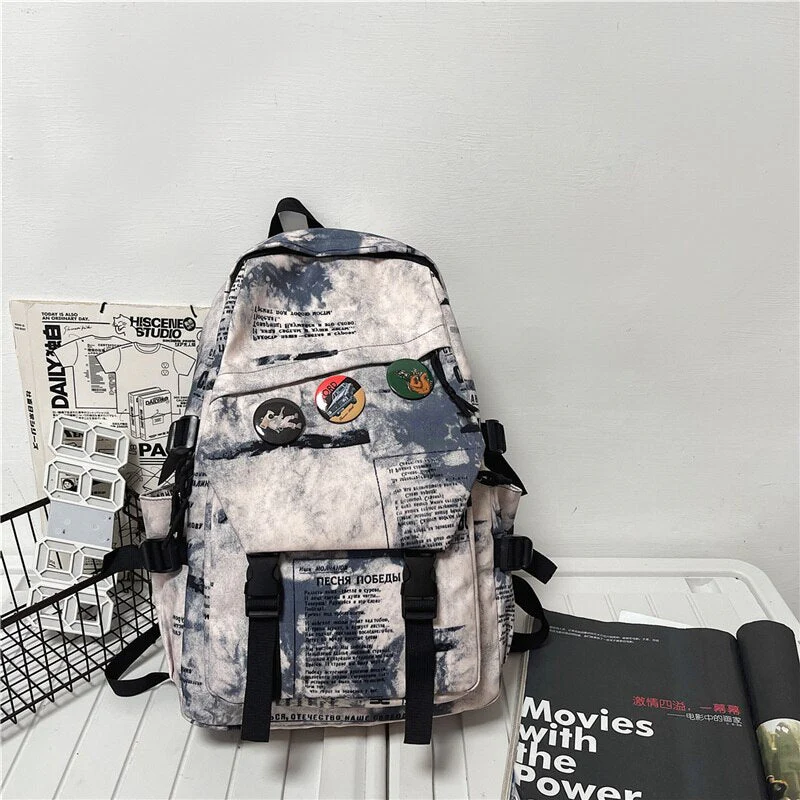 BACK TO COLLEGE  Fashion Men Backpack Student Bookbag Lover Travel Mochila Schoolbag Laptop Rucksack High School High-capacity Knapsack - Deanwangkt