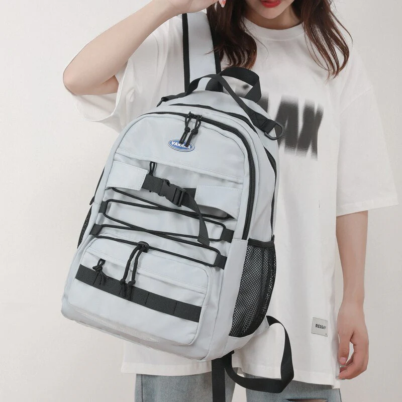 Back to school  Fashion Teens Bookbag Nylon Schoolbag Women Backpack Lovers Travel Mochila High School Laptop Rucksack Black Knapsack - Deanwangkt