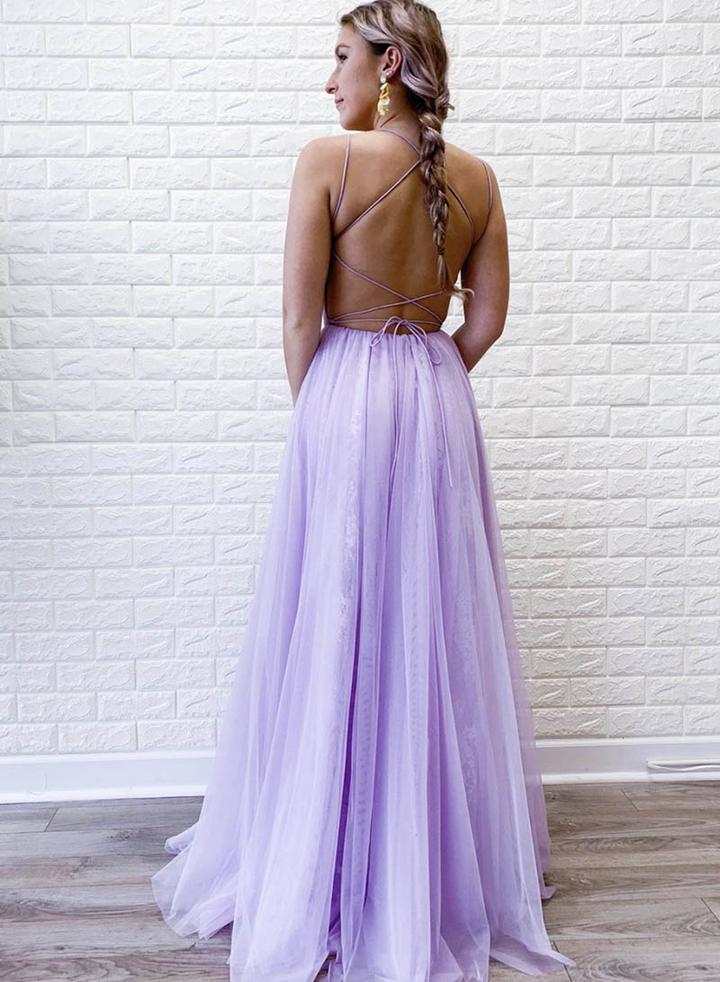 Vestidos De Noite Prom Dresses Long  Side Split Suknie Wieczorowe Tulle Appliques Formal Gowns Robe De Soiree - Deanwangkt