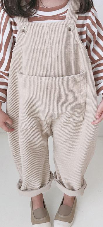 deanwangkt New Children Toddler Boys Kids Solid Overalls Suspender Trousers Casual Corduroy Baby Bib Pants Solid Outwear 9M-5T - Deanwangkt