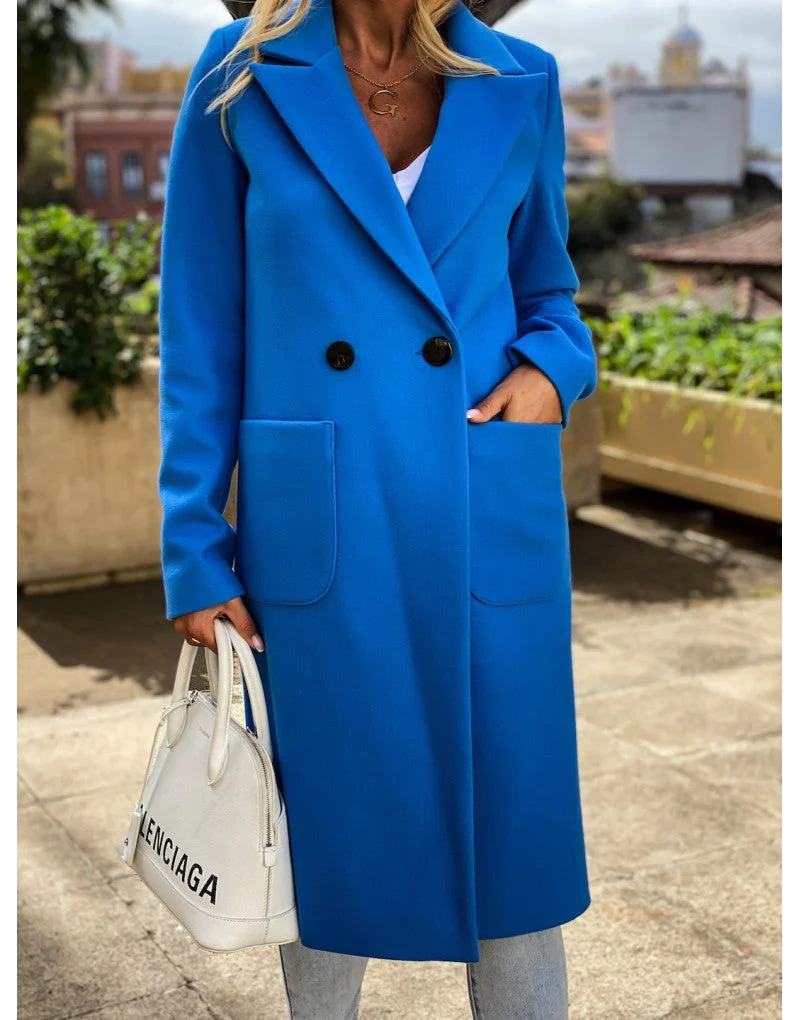 deanwangkt Warm Fashion Loose Casual Long Coat Women Autumn Winter New Thin Jacket Coats Tops Loose Plus Size Oversized Coat Outwears 12644 - Deanwangkt
