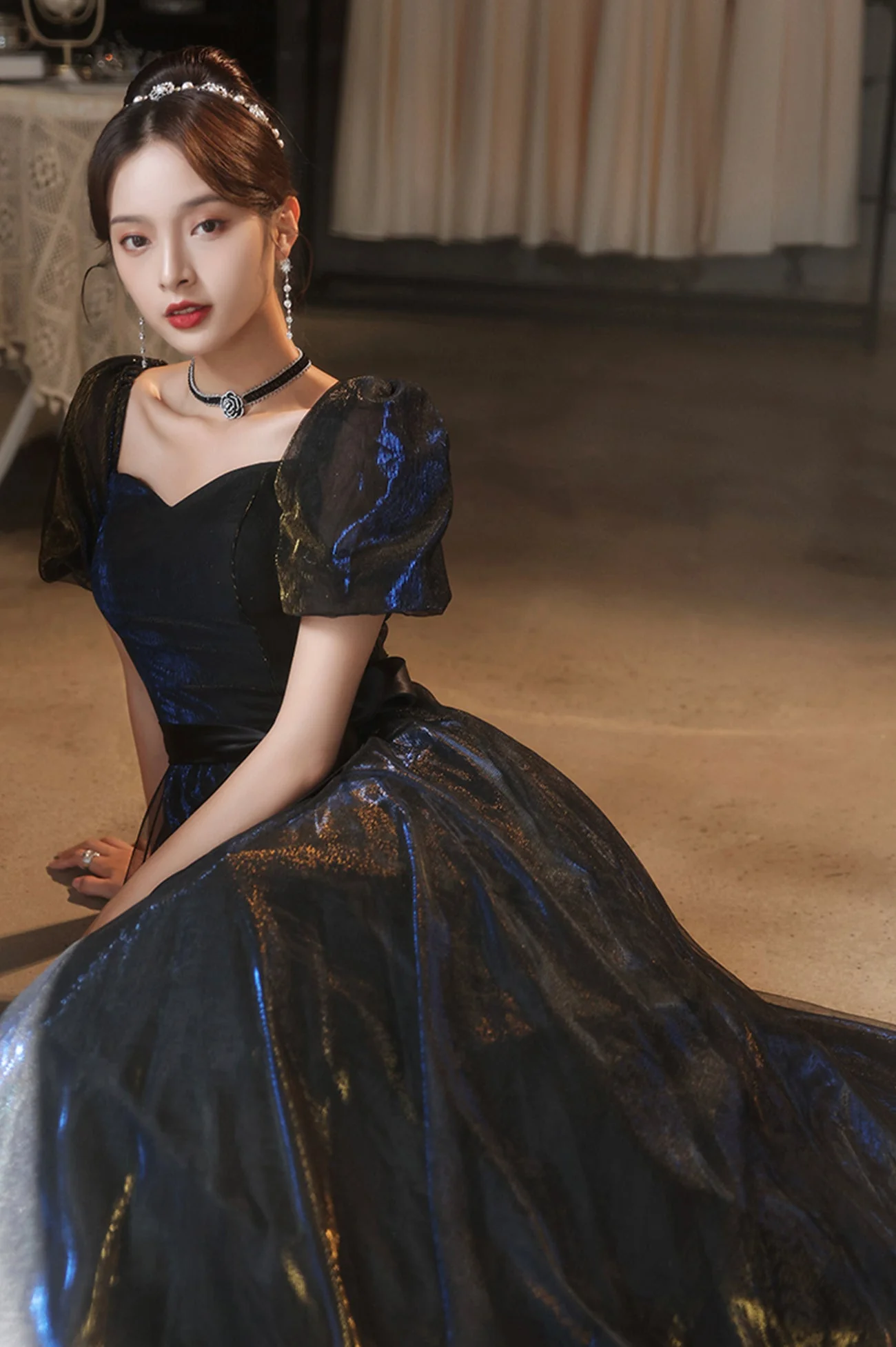 solvbao Cute Tulle Long Prom Dresses, A-Line Evening Dresses - Deanwangkt