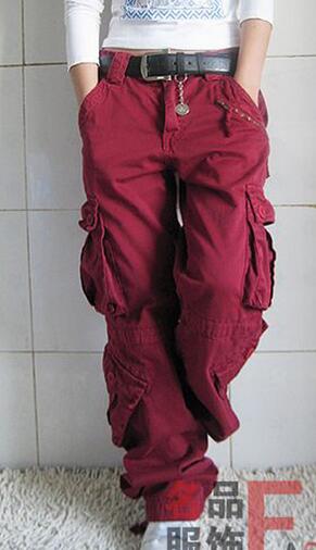 deanwangkt Free Shipping  New Arrival Fashion Hip Hop Loose Pants Jeans Baggy Cargo Pants For Women - Deanwangkt