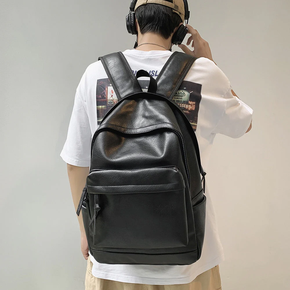 deanwangkt High Quality Women Man Backpack Soft Leather Men's Backpacks Girl Luxury Designer Back Pack Laptop Bag Large Capacity Travel Bag - Deanwangkt