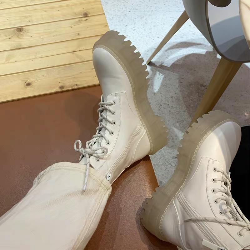 DEANWANGKT Women Ankle Boots Fashion Platform Warm Winter Shoes Woman Thick Bottom Office Lady Casual Daily Footwear Size 35-39 - Deanwangkt