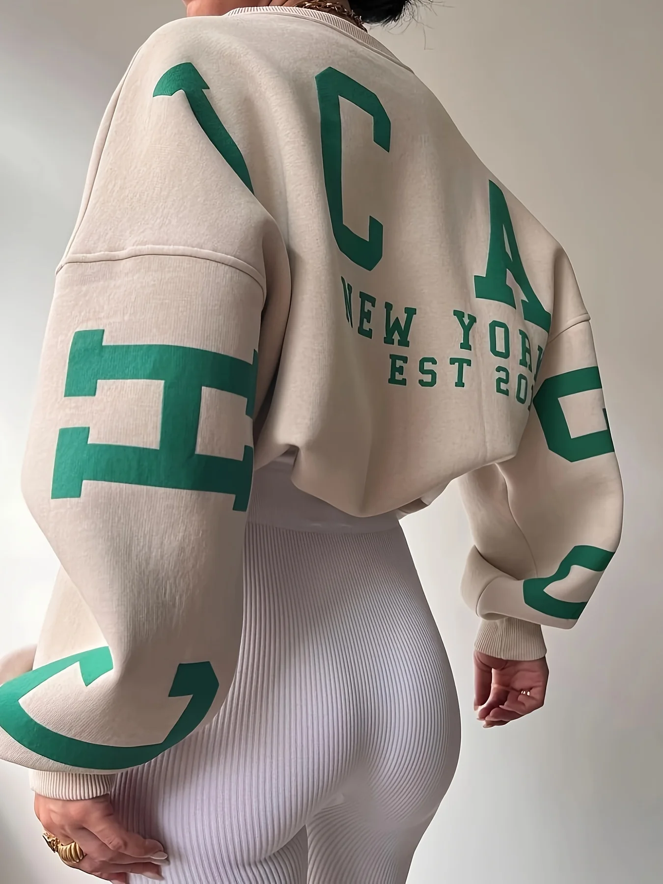 Letter Print Pullover Sweatshirt, Casual Long Sleeve Crew Neck Sweatshirt For Fall & Winter, Women's Clothing - Deanwangkt