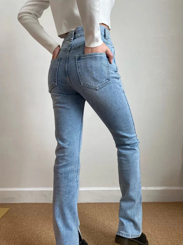 deanwangkt - Tala Cowgirl Split Jeans - Deanwangkt